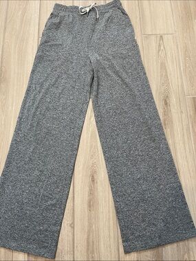 Vuori Halo Essential Mid Rise Wide Leg Sweatpants Heathered Grey Sz XS VW4023